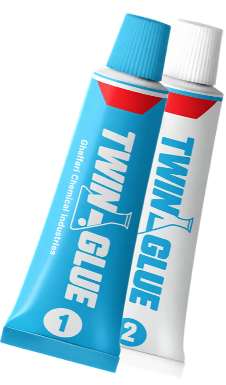 Ghaffari twin-pack adhesive: two tubes, part A and part B